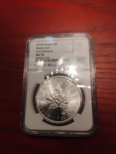2018 Canada S$5 Maple Leaf Incuse Design Early Releases NGC MS 70 Silver Coin- W