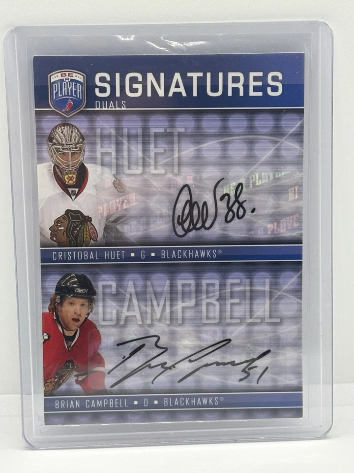 2008-09 Be A Player Dual Auto Huet & Campbell + 2006-07 ITG Game-Used Jersey Lot - Image 3 of 4