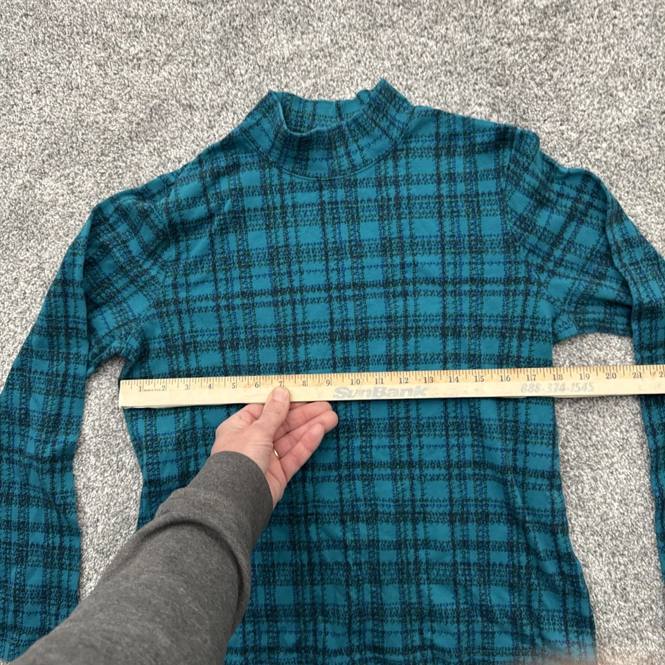 Camisa De Colección Años 90 Cuello Alto Para Mujer Mediana Grunge Preppy Cuadros Minimalista Twee Foto 3 de 4