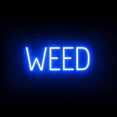 SpellBrite WEED Sign | Neon Weed Sign Look, LED Light | 18.0'' x 6.3''