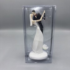 LILLIAN ROSE Abstract Kissing Couple Modern Cake Topper Wedding Black White