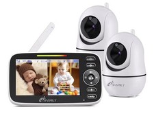 iFamily Split Screen Video Baby Monitor with 2 Cameras Night Vision