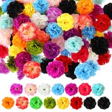150 Pcs Mini Fake Silk Carnations 2 Inch Small Faux Flowers Fresh Colors DIY