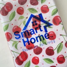 Smart Home Essentials For Living 10 pc Towel Gift Set Cherries on White 
