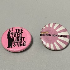 The Red Light Sting Pinback Buttons 1” Lot of 2 Hot Hot Heat