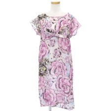 Chanel Dress Cotton Pink Size 40 P35584 Women's