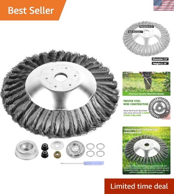 Exceptional 10-Inch Steel Wire Brush Cutter - Indestructible Trimming Solution