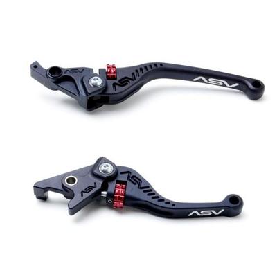ASV C5 Black SHORTY Brake + Clutch Levers Kit Yamaha VMax V-Max V Max 1200 09 10