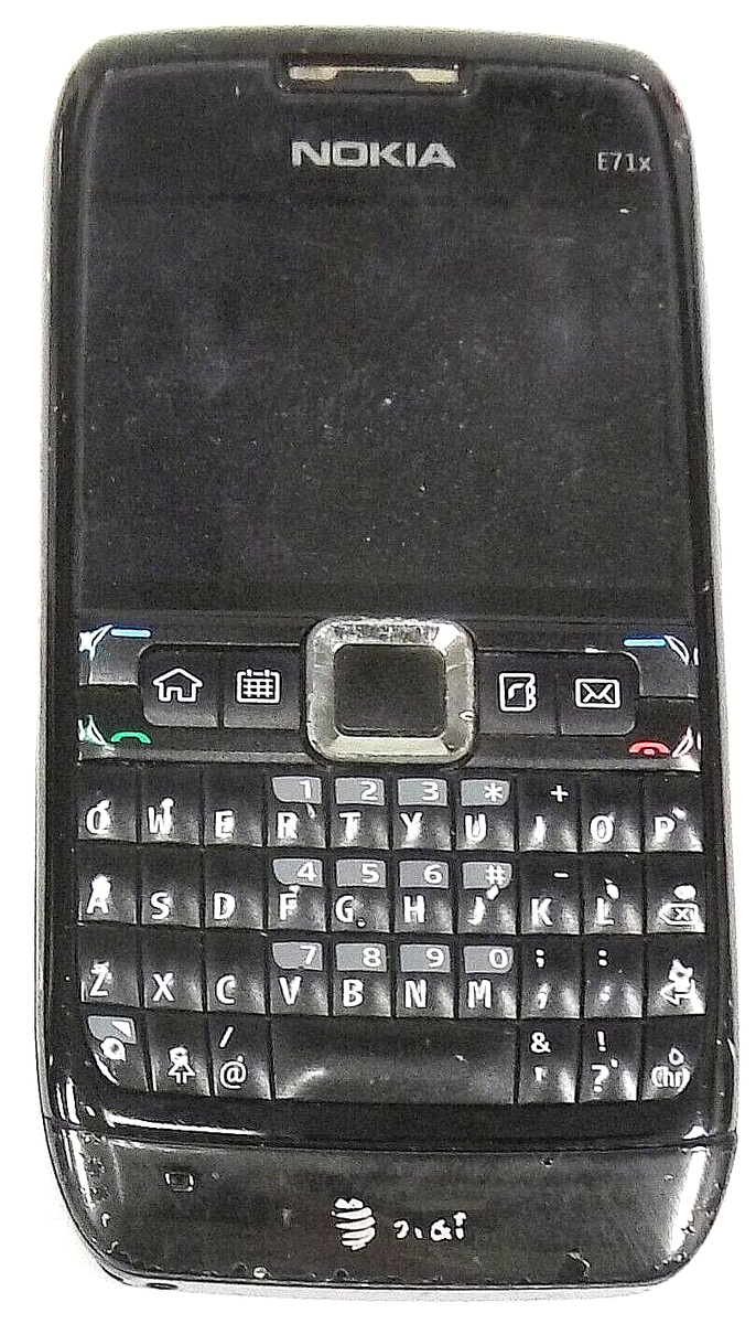 美品Nokia E71 海外携帯 Nokia E71x / E71 X - Black and Silver ( AT&T ) Rare Cellular