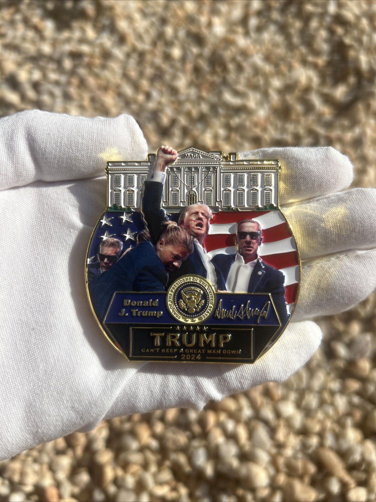 2024 Donald Trump Fight Shooting Assassination Challenge Coin
