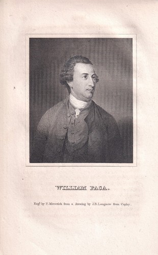 WILLIAM PACA Unterzeichner der Unabhängigkeitserklärung Stippelstich 1827