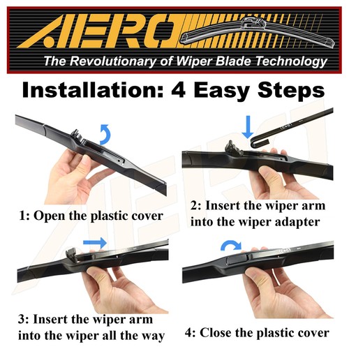 AERO Hybrid 19" + 19" OEM Quality All-Season Windshield Wiper Blades (Set of 2) - Foto 6 di 9