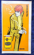 Reval ohne Filter Zigaretten, originale Werbung aus 1970  Zeichnung: Peter Grimm