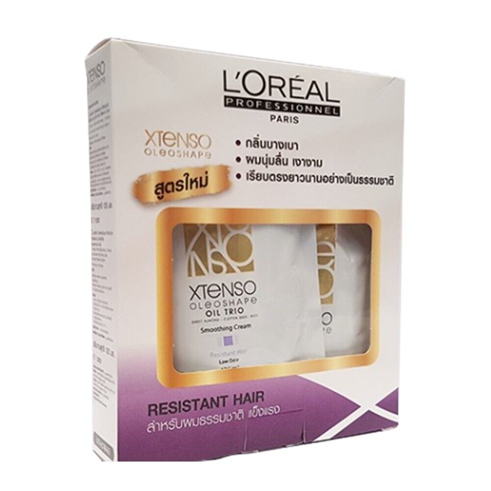 L'oreal Cream Hair Straightening Xtenso Oleoshape Kit For Resistant Hair 125 Ml