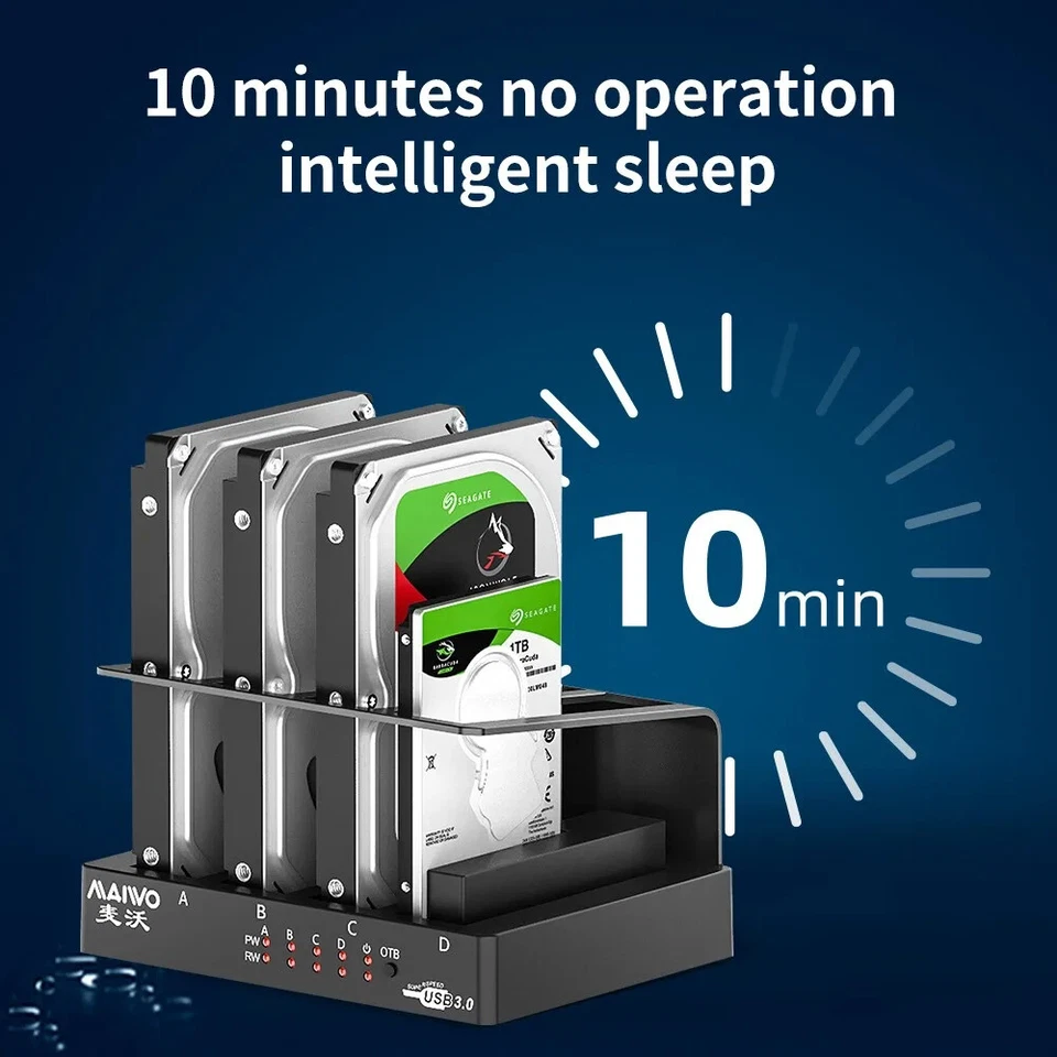 Hard Drive Enclosure Sata To USB 3.0 External Multi-Bay 3.5'' Docking Station US - Image 3 of 4