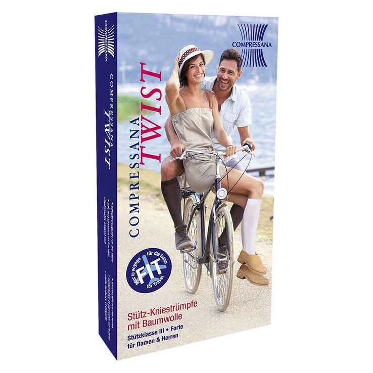 Compressana Twist Kniestrümpfe 40-42 vanilla · 2 St · PZN 08911238