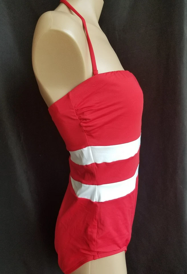 Traje de baño Lauren Ralph Lauren First of Cruise rojo y blanco halter o sin tirantes 12 Foto 4 de 4