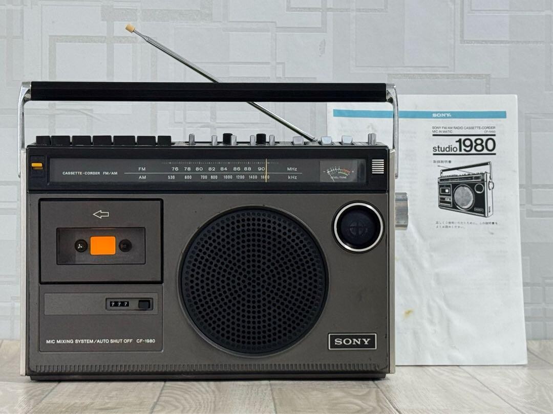 SONY CF-1980☆ Sony Radio Cassette CF-1980 Maintained Used Good Working