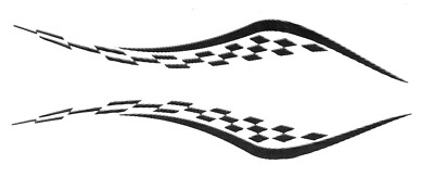 Rallye Streifen 2x, links und rechts, Auto Aufkleber-Sticker ,16x3cm, Tuning