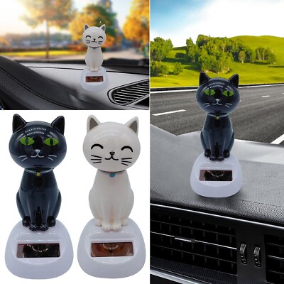 Solar Powered Dancing Animal Swinging Animated Bobble Dancer Toy Car Decor Cat