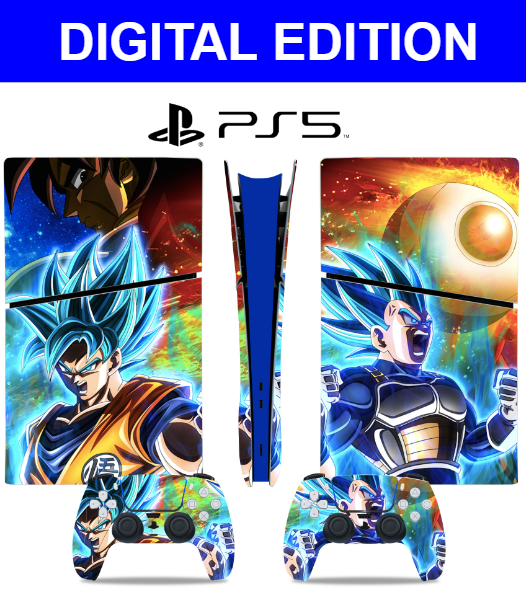 Sticker Skin for PS5 Slim DIGITAL EDITION  Wrap Vinyl + Controller DBS