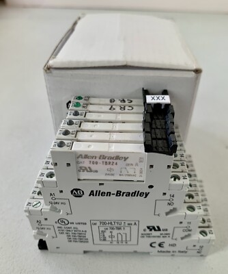 Lot 6 Allen-Bradley Cat 700-HLT1U24 Relay Terminal Block Socket Interface Module