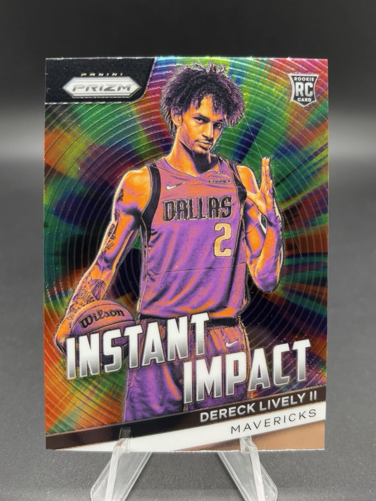 2023-24 Panini Prizm Instant Impact #14 Dereck Lively II RC Dallas Mavericks