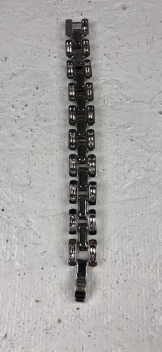 Pulsera de caja veneciana Judith Leiber auténtica diamantes azules y plata rara de 8"" pulgadas - Imagen 4 de 24