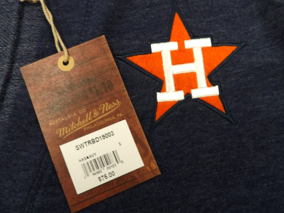 NWT MITCHELL & NESS MLB HOUSTON ASTROS NAVY BLUE CARDIGAN SWEATER SIZE S - Image 2 of 4