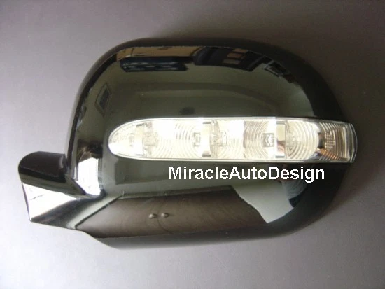 2 cubiertas de espejo de puerta negras + indicadores de giro LED 1995-2004 Mercedes Benz W163 ML Foto 4 de 4