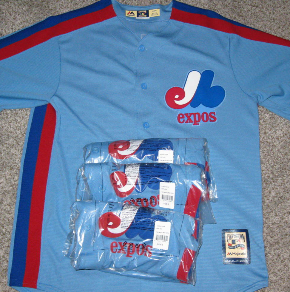 Montreal Expos Men's Small Cooperstown Collection Blue Majestic