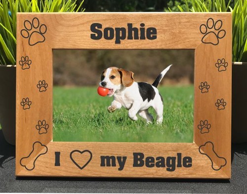 Personalized Engraved // Beagle // Picture Frame - Picture 3 of 4
