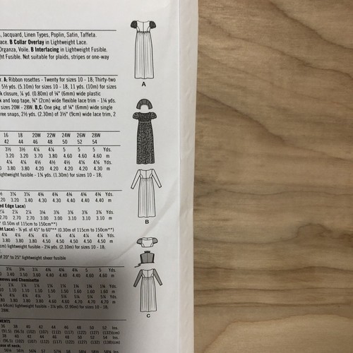 Simplicity Halloween Muster R11608 BB Empire Taille Bridgerton Kleid Größe 20W-28W - Bild 11 von 12