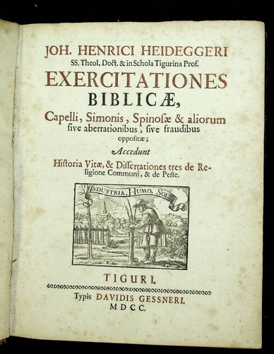 Exercitationes Biblicae by J. H. Heideggeri 1700 VERY RARE - Picture 2 of 2