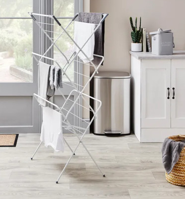 Airer, 3-stufig, Deluxe, faltbar, weiß, kratzfreie Füße, 14m