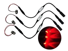 3 Pack Micro Effects Red LED Light & Control Strobe Flash Blink 9 Volt MELRD9V3P