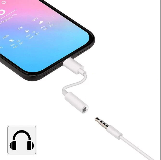 Audio Aux für iPhone Adapter auf Klinke Kabel Kopfhörer Stecker 3,5mm Aux IOS - Bild 3 von 4