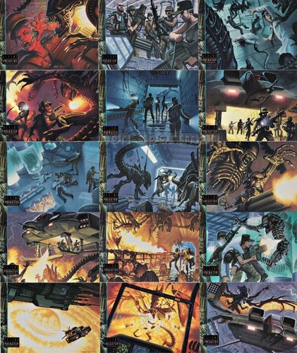 ALIENS VERSUS PREDATOR TOPPS 1996 SET (72), ALIEN OPERATION SET (15), FINEST SET - Picture 3 of 3