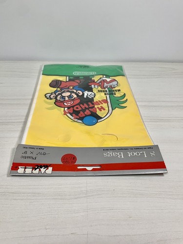 RARE Vintage 1989 SUPER MARIO BROS Birthday Loot Bags Nintendo SEALED NEW~8 Bags - Picture 8 of 10