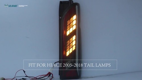 VLAND Rear Brake Lights For 2005-2018 Toyota Hiace LED Tail Lights Sequential - Video 1 di 1