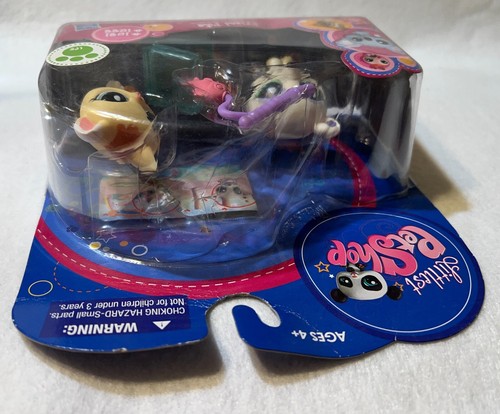 ✨ LPS Littlest Pet Shop Prized Pets 1821 1822 PURPLE POLAR BEAR YELLOW CAT NEW - Picture 4 of 7