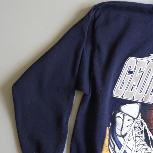 Vintage Georgetown University Hoyas Crewneck Sweatshirt Large Basketball - Picture 3 of 7