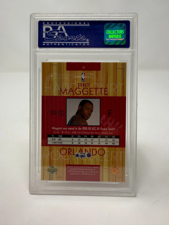 1999-00 Upper Deck Hardcourt Corey Maggette #68 PSA 9 Rookie RC - Image 2 of 2