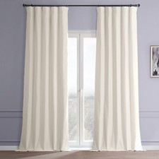HPD HALF PRICE DRAPES Hotel Blackout Curtains for Living Room Cotton Dune Textur