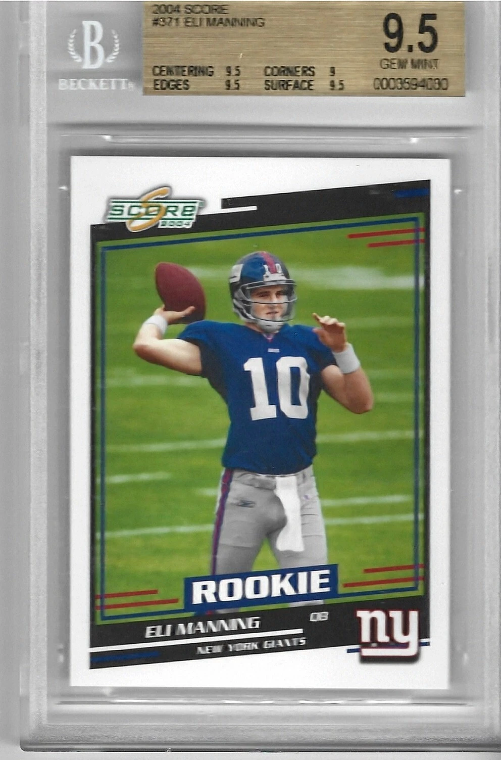 Eli Manning Donruss Classics #228 Significant Signatures-Platinum