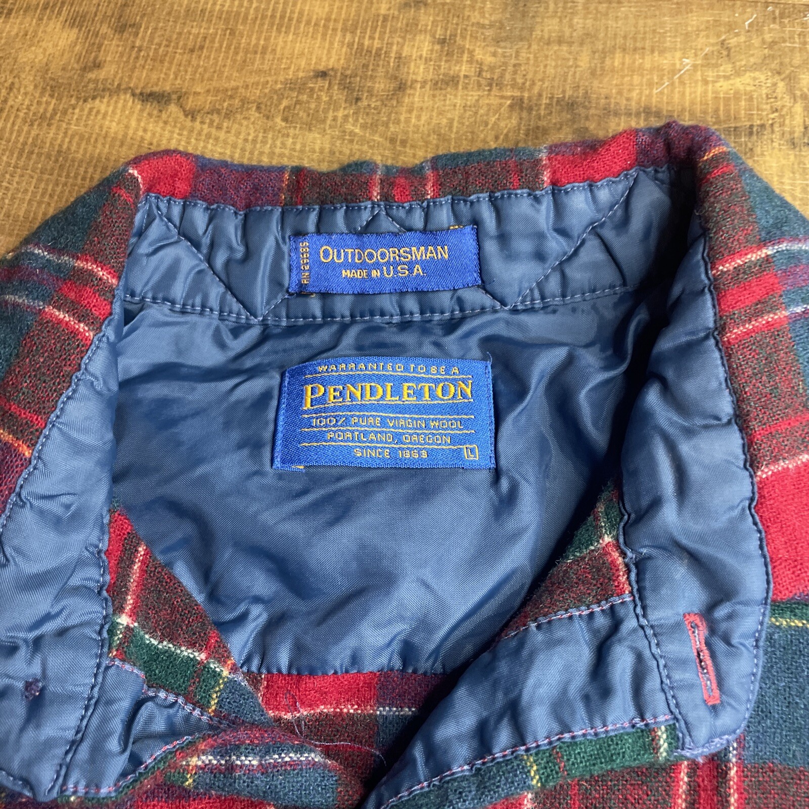Vintage Pendleton Flannel Red Wool Lumberjack Out… - image 2