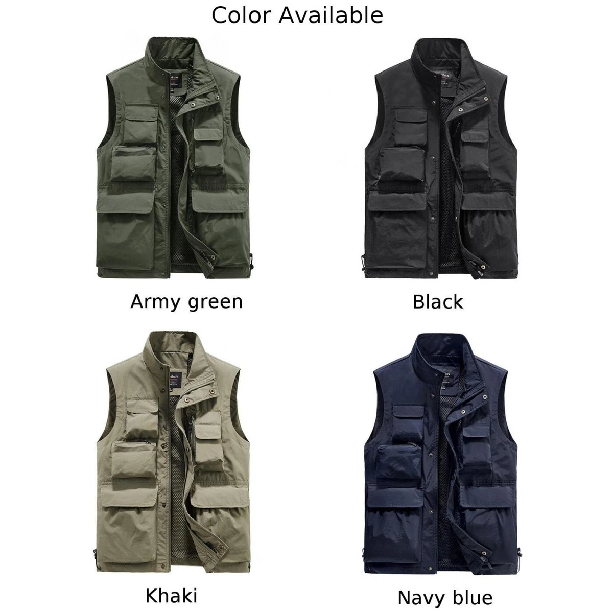 Men's Quick Dry Lightweight Vest with Multiple Pockets for Work and Travel  | eBay