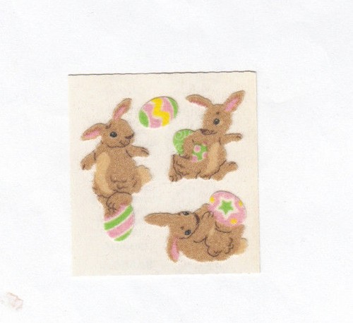 Vintage Sandylion Fuzzy Bunny Raccoon Fox Mouse Pig Goat Stickers - You Choose - Afbeelding 13 van 13