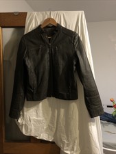 Kookai Brown Lightweight Leather Jacket Biker Style Size 10