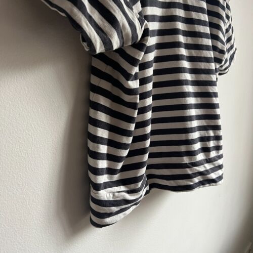 SABA Boxy Cut Striped Navy and White Thick Cotton T-Shirt, Woman's Size 14 - Picture 8 of 11